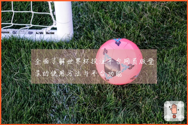 全面了解世界杯投注平台网页版登录的使用方法与平台功能
